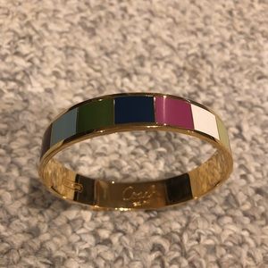 Gold Colorblock Coach Bangle